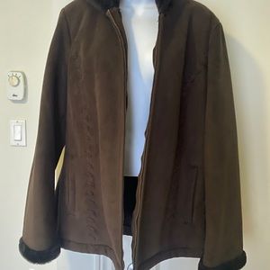 Fleet Street Ldt VTG Brown faux fur winter coat